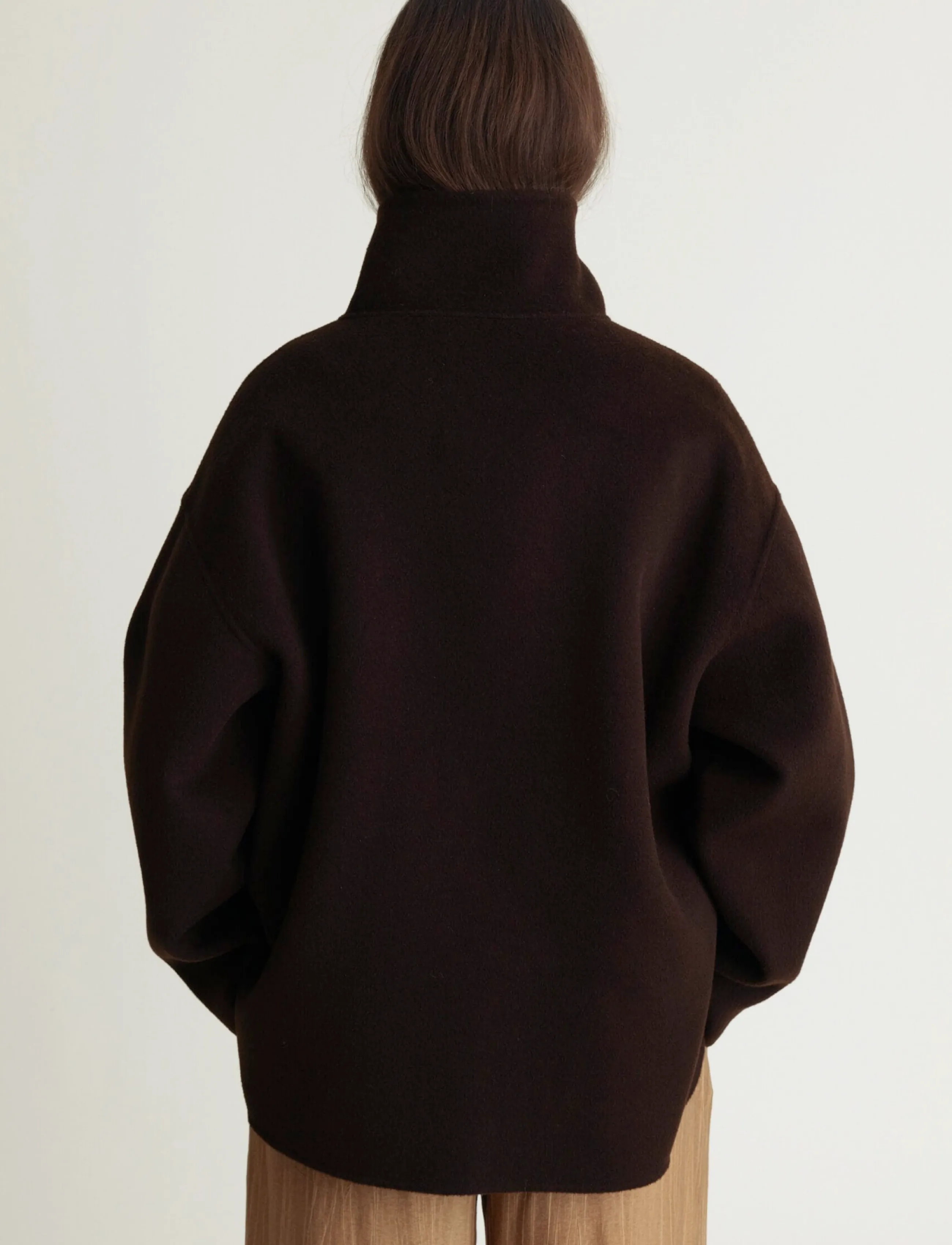 A Part Of The Art - EDGE JACKET LYX WOOL - dark brown - 3