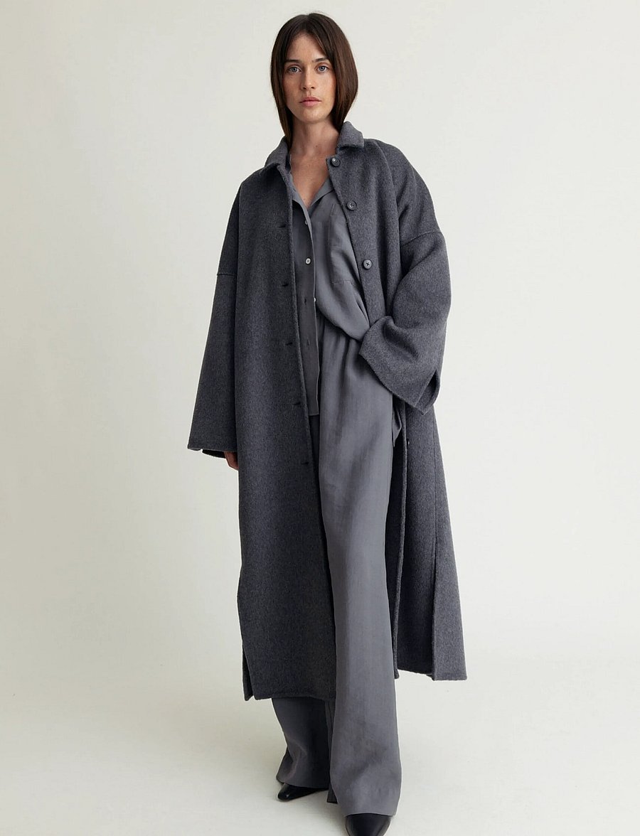A Part Of The Art - LYRIC COAT CASHEMERE BLEND - grey melange - 0