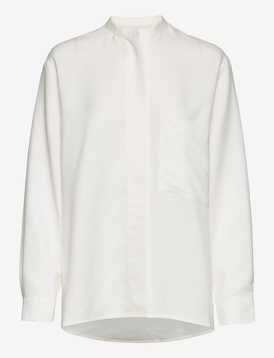 A Part Of The Art - AIRY SHIRT SOFT MODAL WHITE - marškiniai ilgomis rankovėmis - white - 0