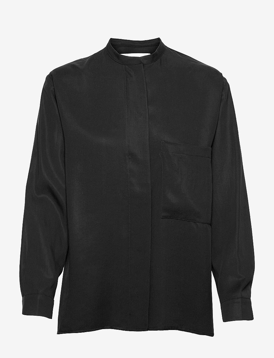 A Part Of The Art - AIRY SHIRT - langärmelige blusen - black - 1