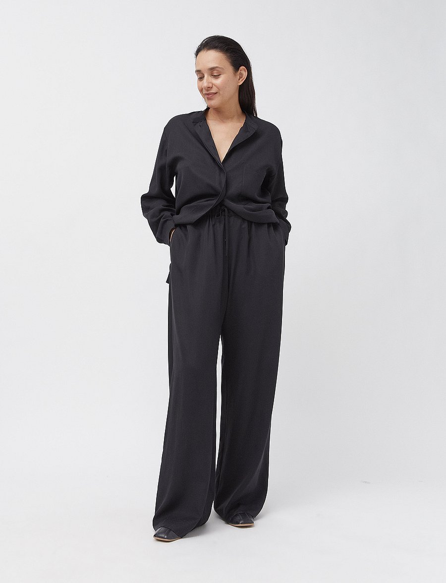 A Part Of The Art - AIRY SHIRT - langärmelige blusen - black - 3