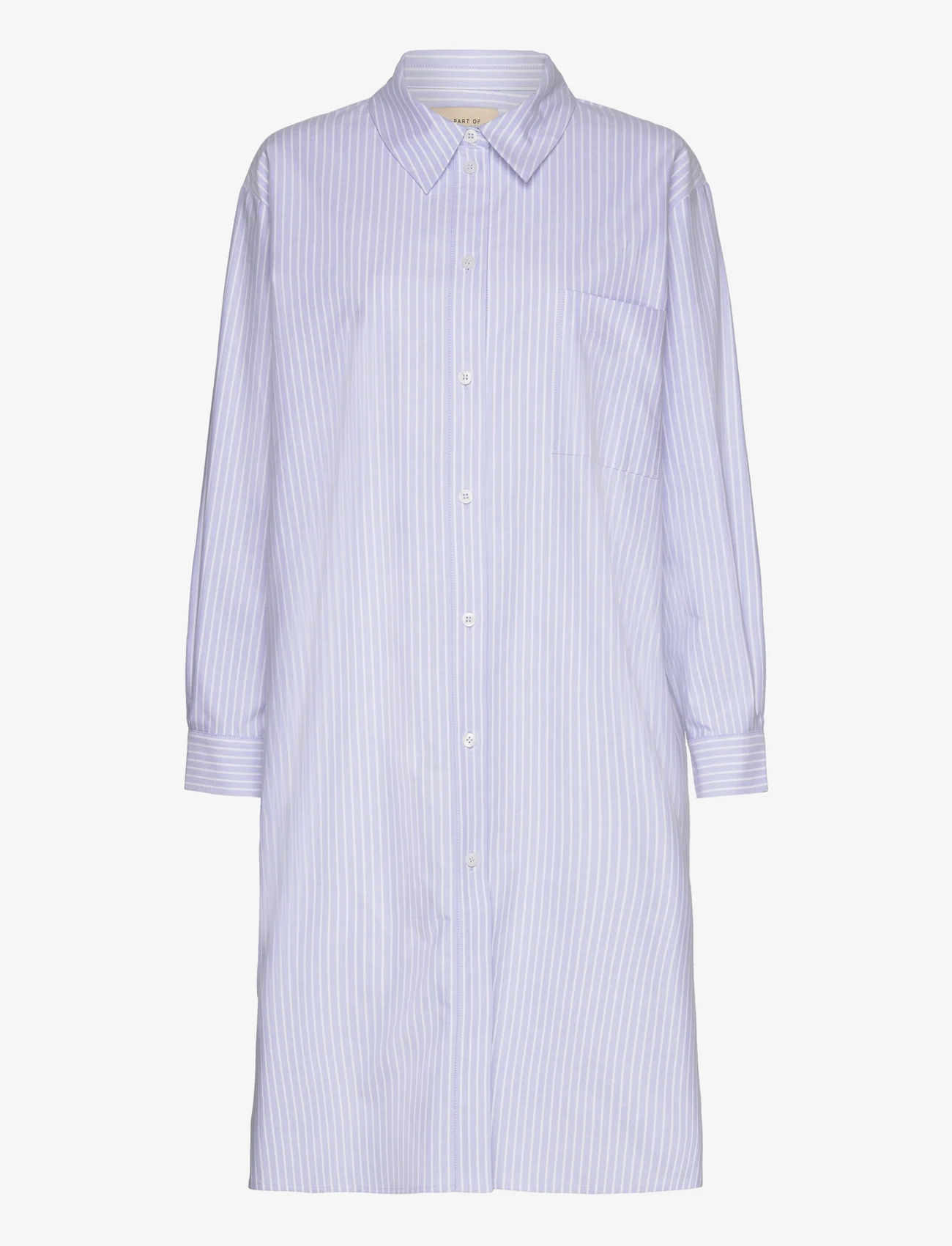 A Part Of The Art - SHORELINE DRESS - shirt dresses - oxford blue white stripe - 0