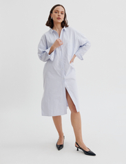 A Part Of The Art - SHORELINE DRESS - shirt dresses - oxford blue white stripe - 5