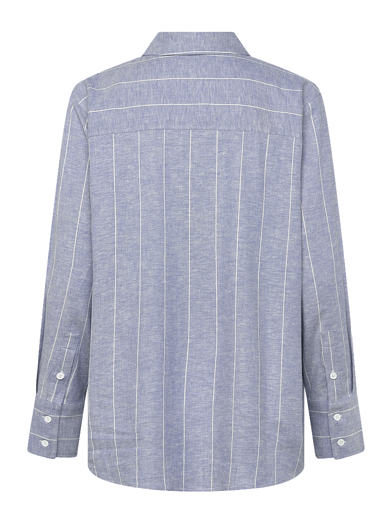 A Part Of The Art - Bold Shirt - chemises de lin - denim blue white stripe - 1