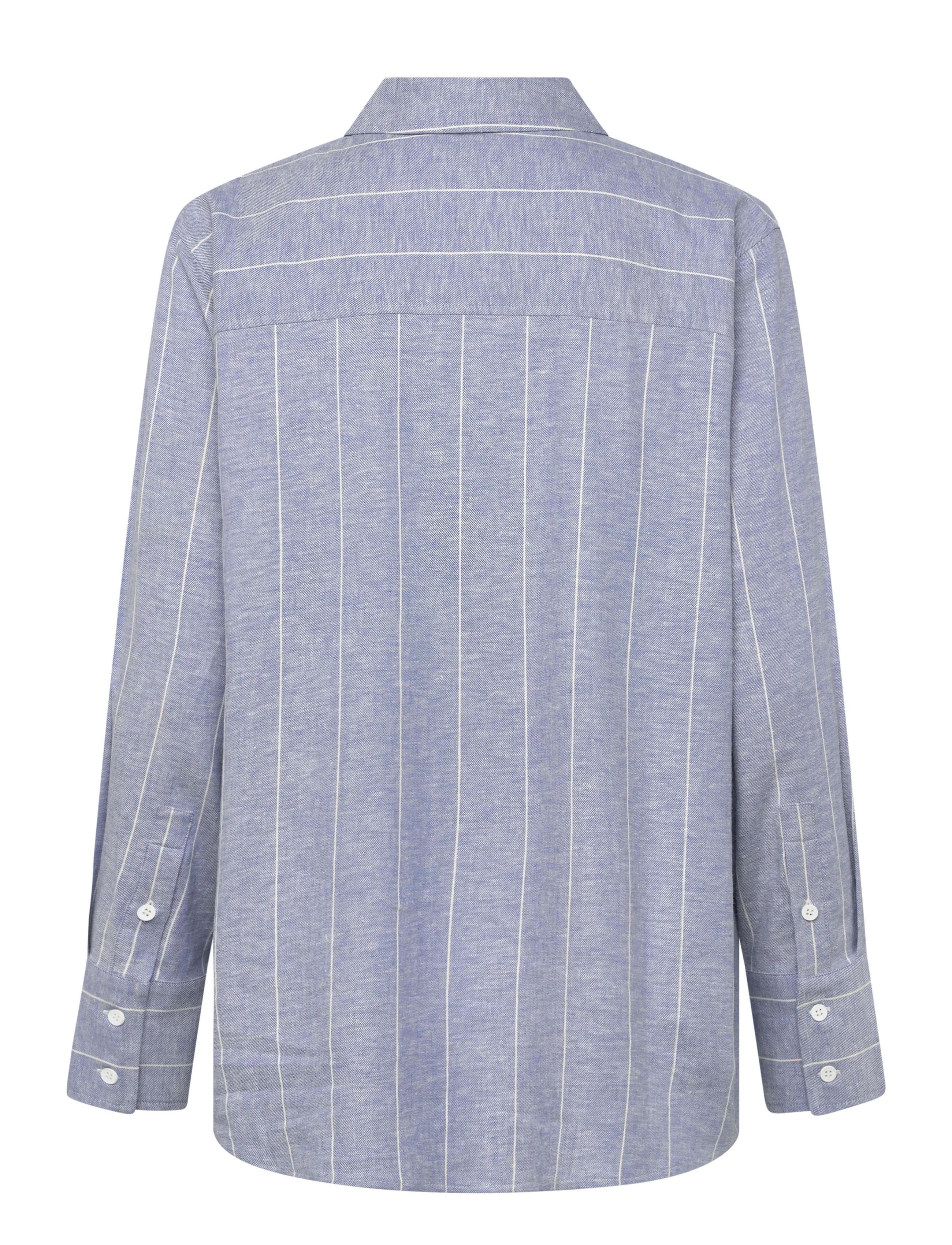 A Part Of The Art - Bold Shirt - koszule lniane - denim blue white stripe - 1