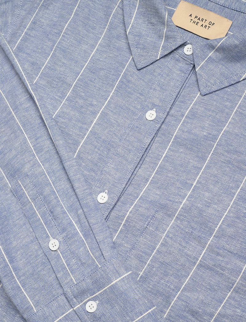 A Part Of The Art - Bold Shirt - chemises de lin - denim blue white stripe - 2