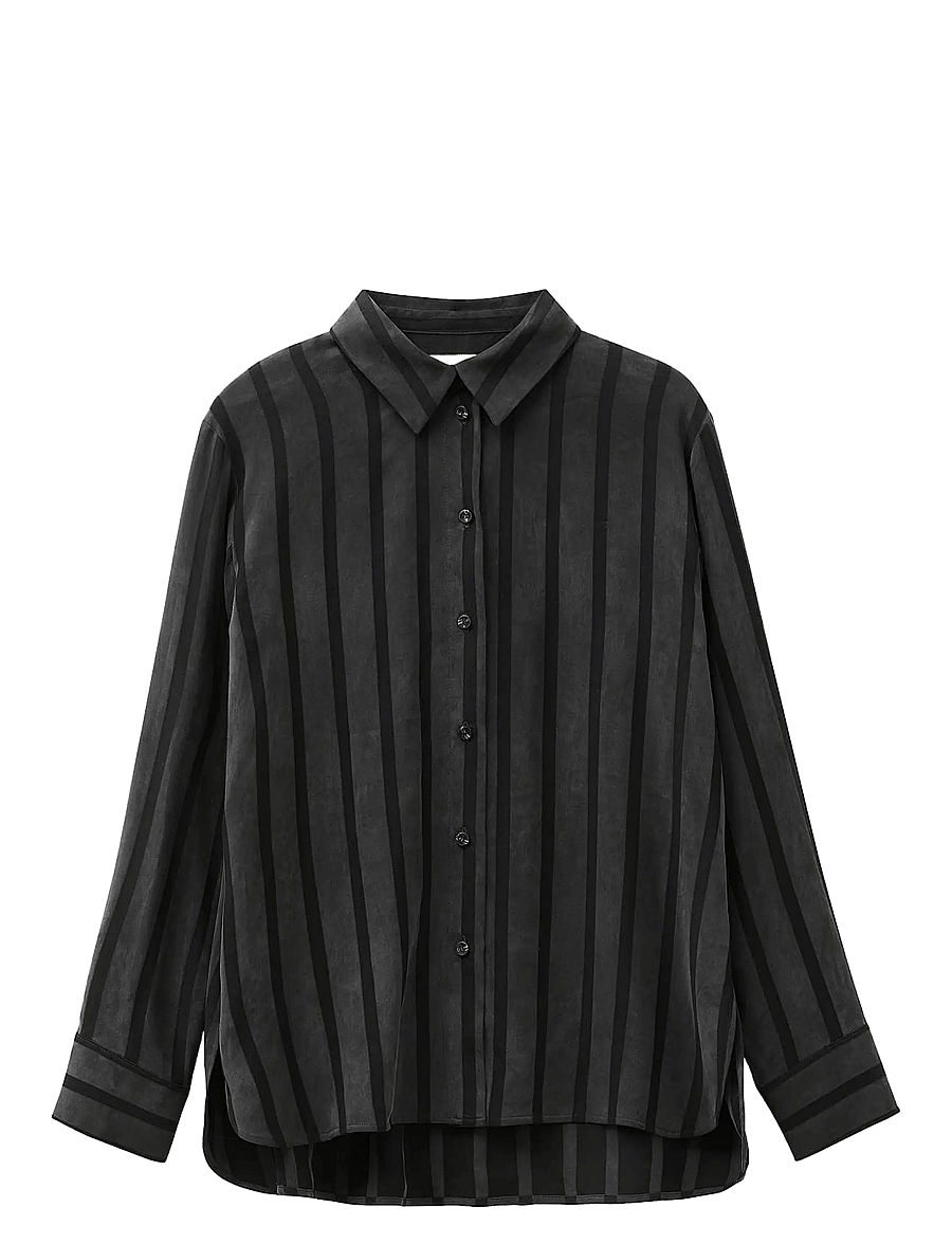 A Part Of The Art - DAILY SHIRT WIDE STRIPE - langärmlige hemden - black stripe - 1