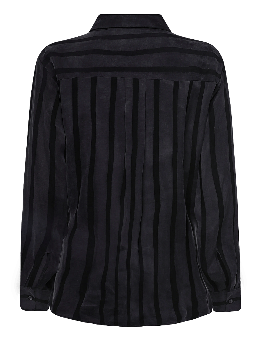 A Part Of The Art - DAILY SHIRT WIDE STRIPE - langærmede skjorter - black stripe - 2