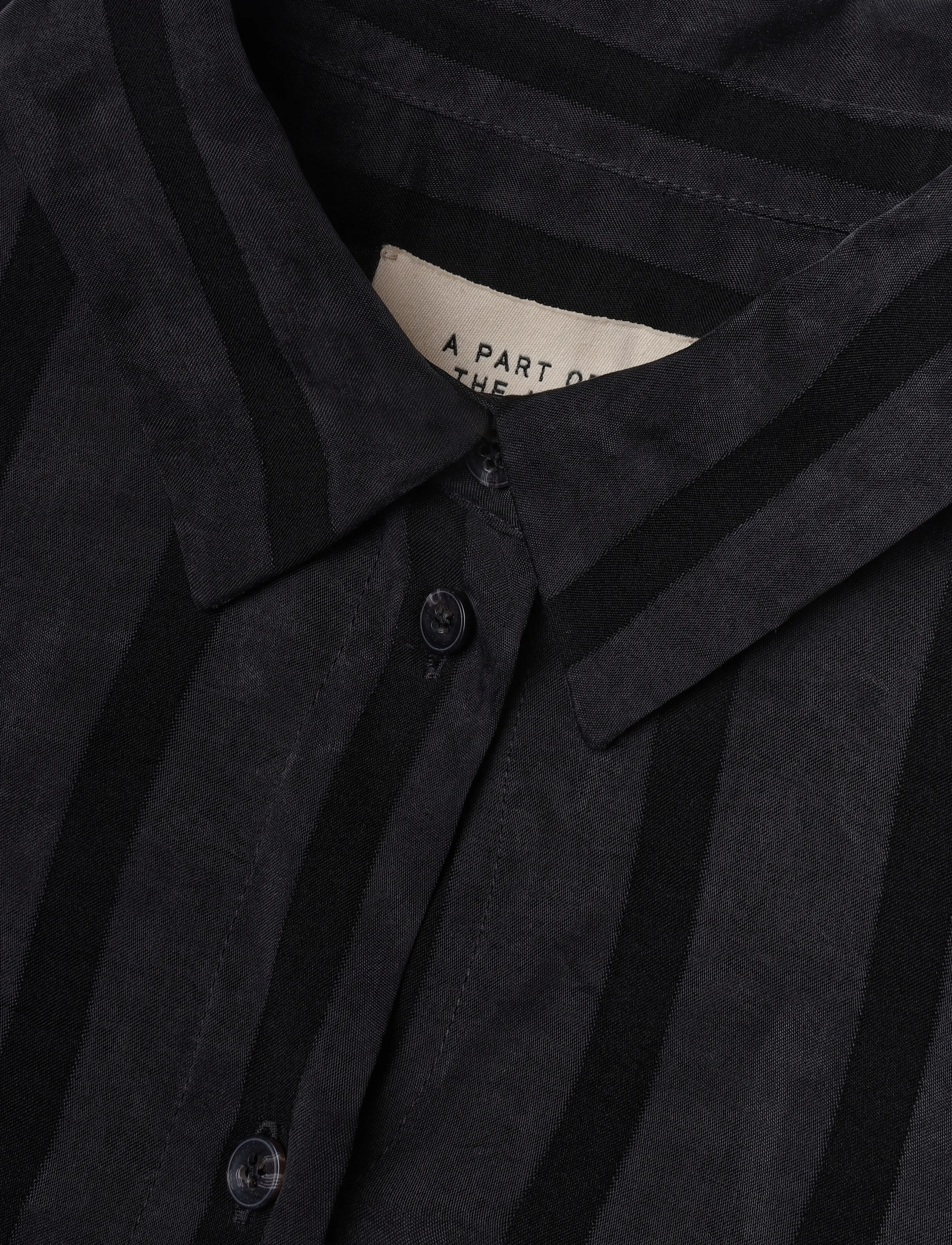 A Part Of The Art - DAILY SHIRT WIDE STRIPE - langærmede skjorter - black stripe - 5