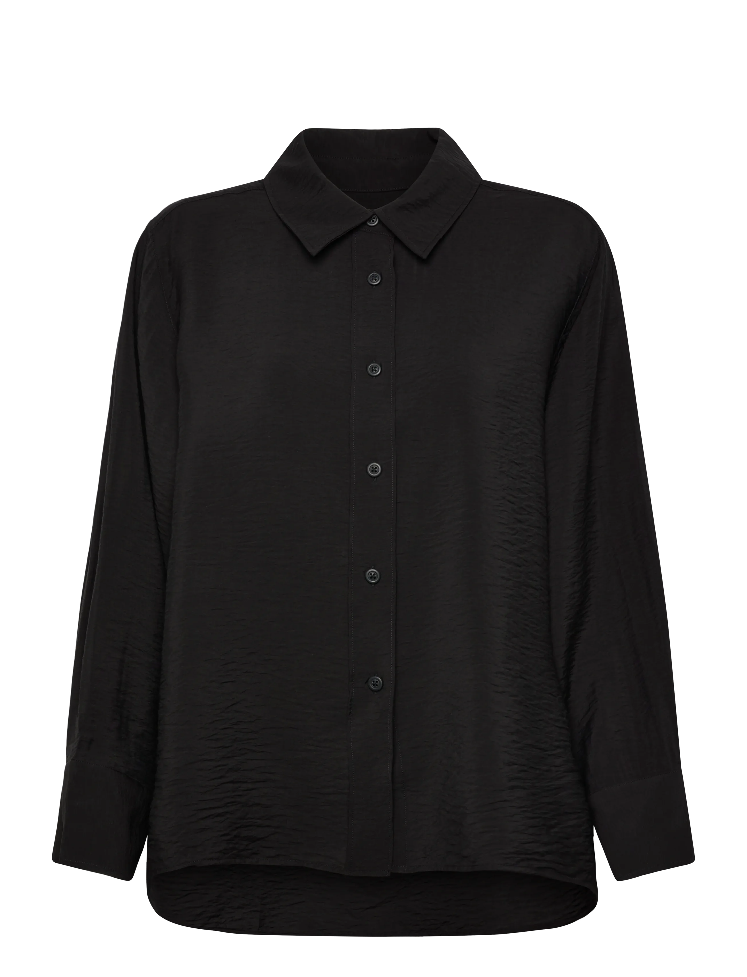 SOUL CRINKLED SHIRT - BLACK