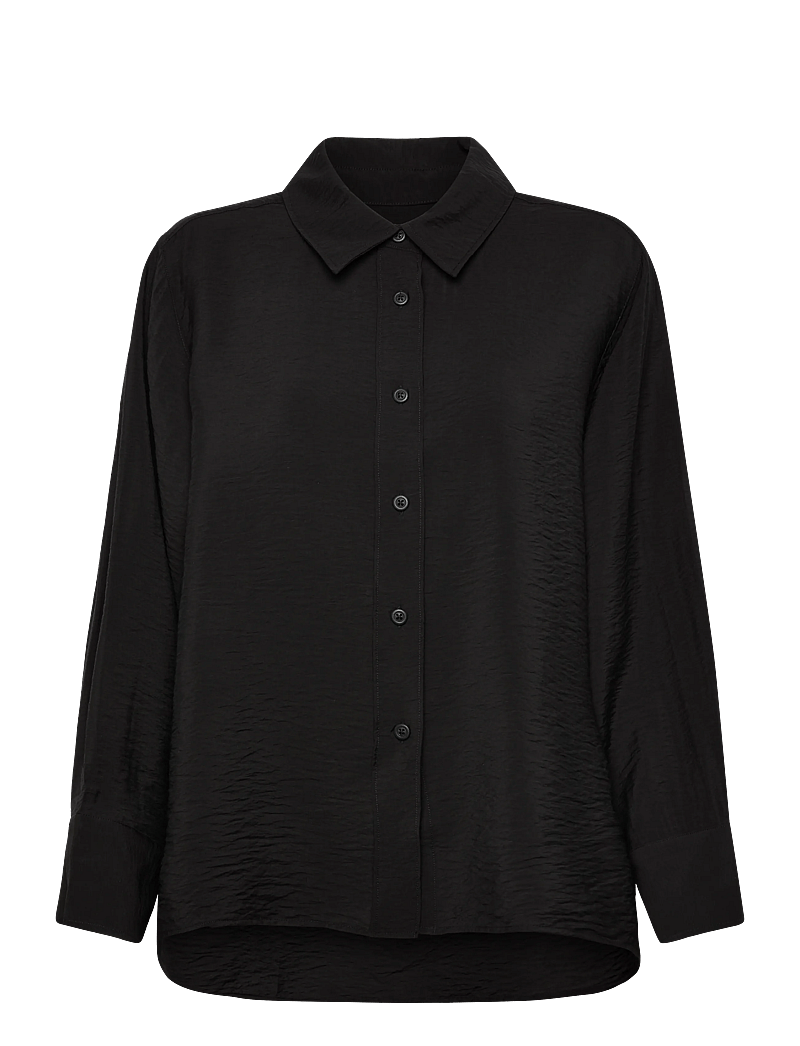 A Part Of The Art - SOUL CRINKLED SHIRT - langærmede skjorter - black - 0