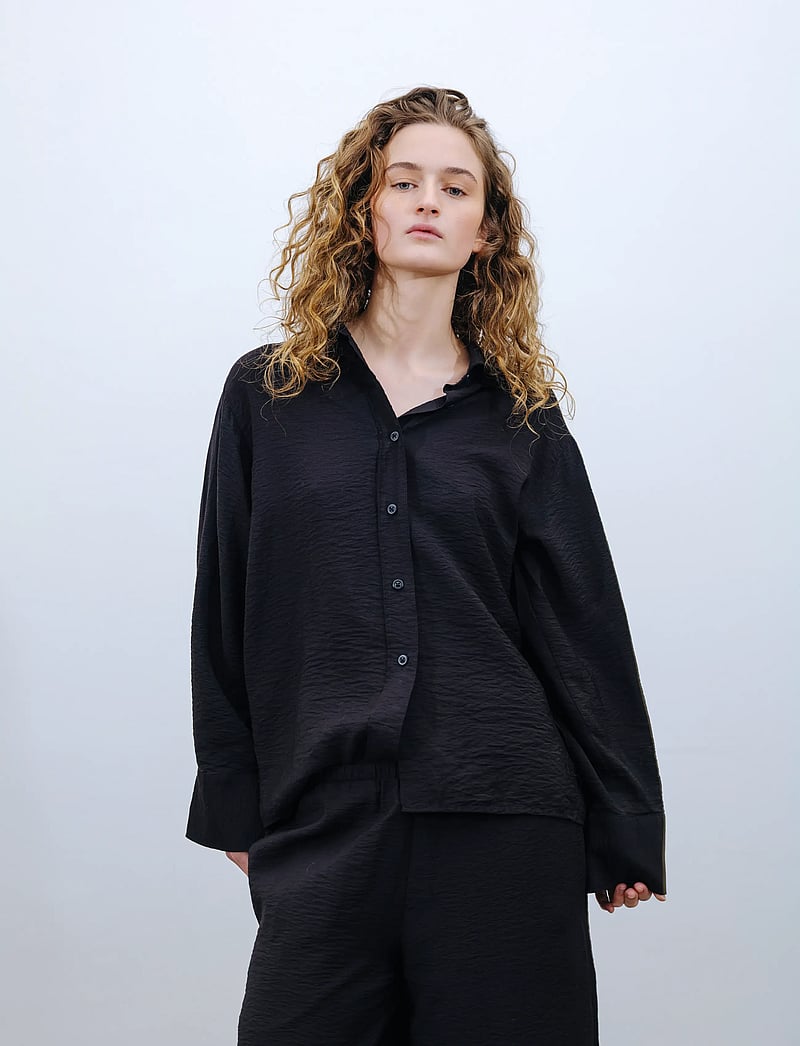 A Part Of The Art - SOUL CRINKLED SHIRT - overhemden met lange mouwen - black - 5