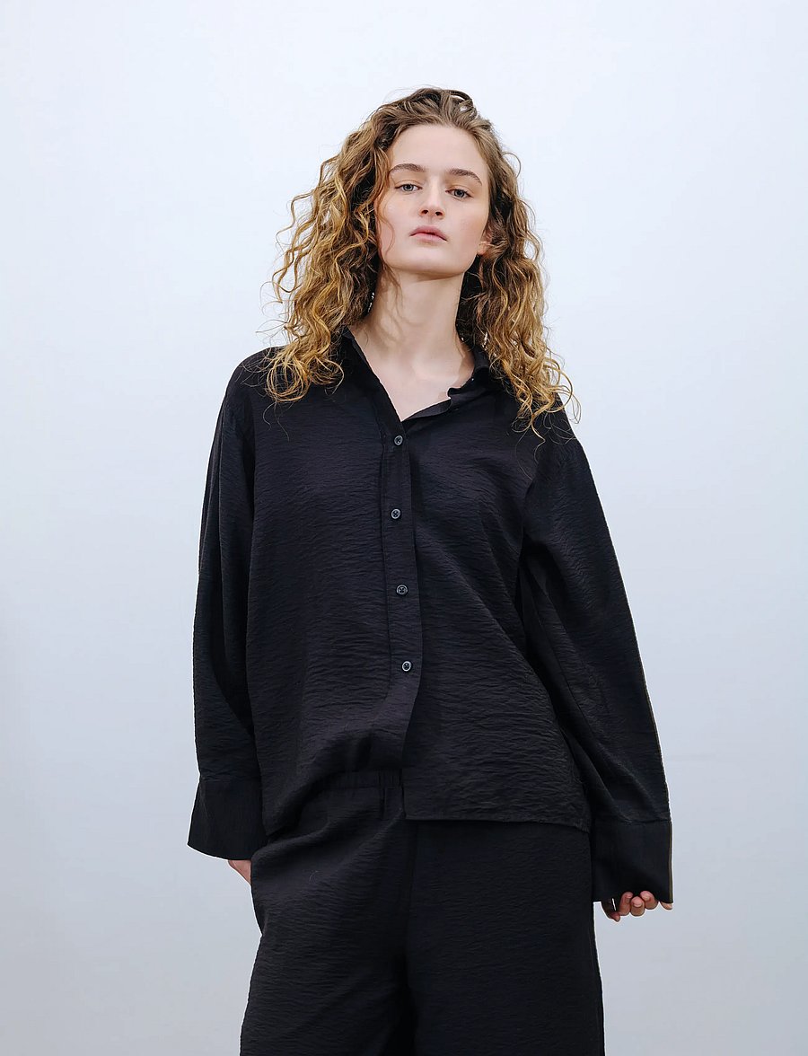 A Part Of The Art - SOUL CRINKLED SHIRT - chemises à manches longues - black - 5