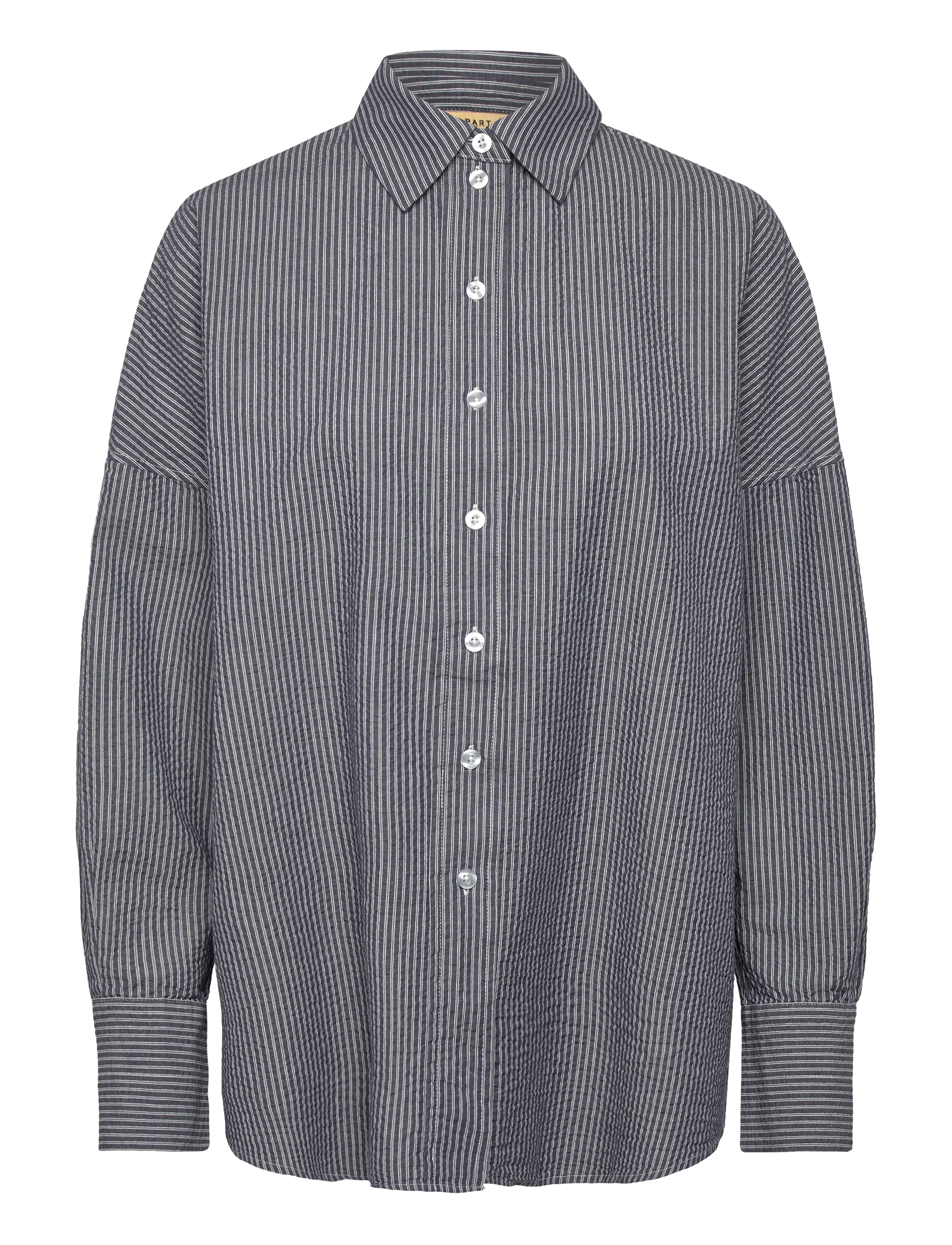 A PART OF THE ART Breezy Shirt Blau Stripe Navy - S - Damen