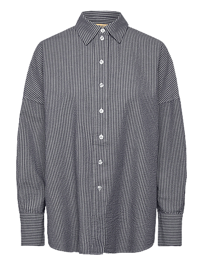 A Part Of The Art Breezy shirt blue stripe - Pikkade varrukatega särgid - OCEAN LAYERS STRIPE / navy