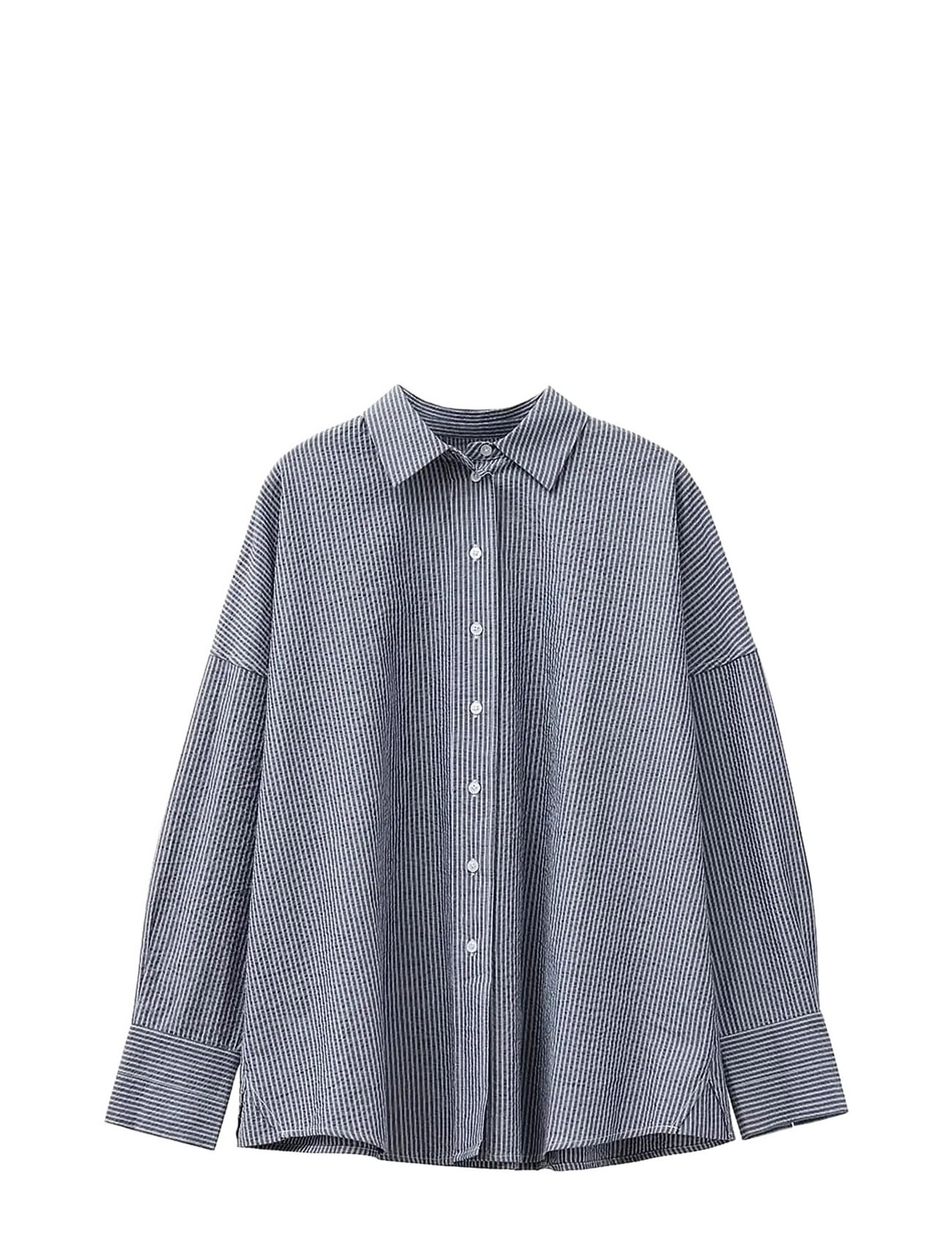 A Part Of The Art Breezy shirt blue stripe - Hemden - OCEAN LAYERS STRIPE / navy