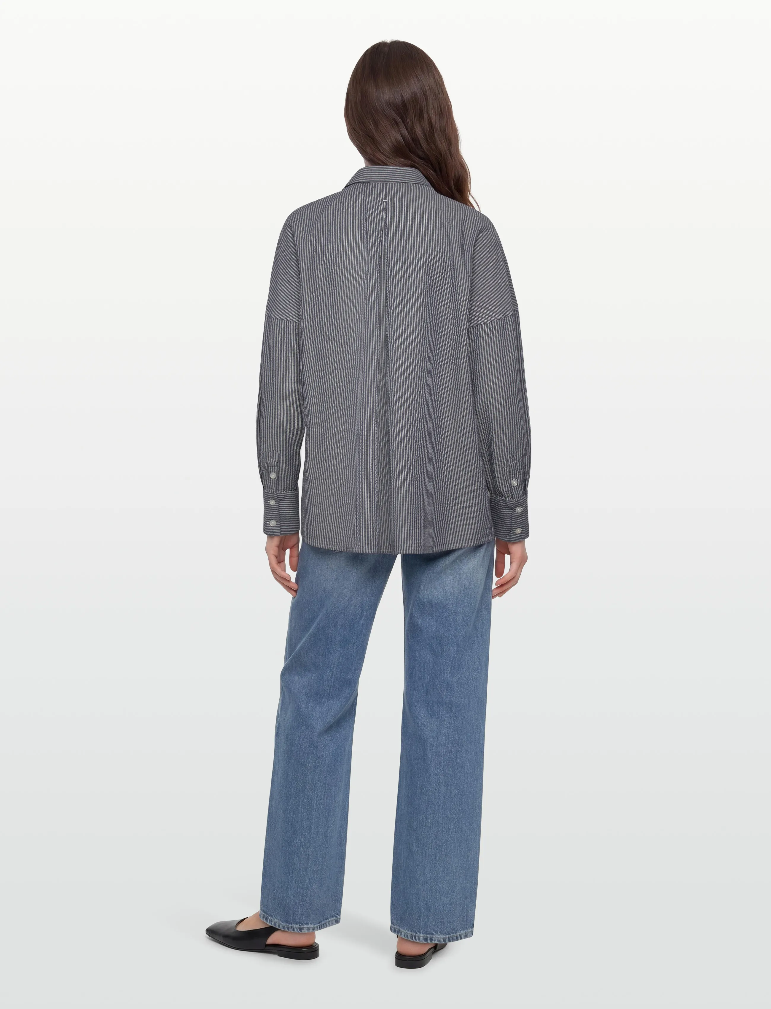 A Part Of The Art - Breezy shirt blue stripe - long-sleeved shirts - ocean layers stripe - 4