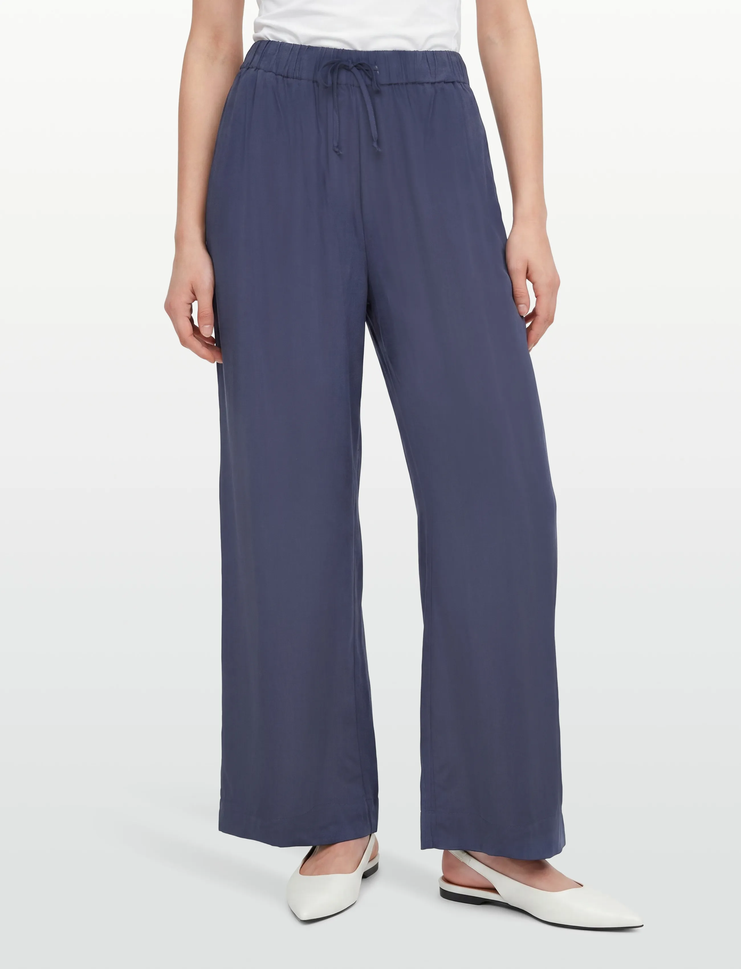 A Part Of The Art - VACANT PANTS - wide leg trousers - ocean blue - 3