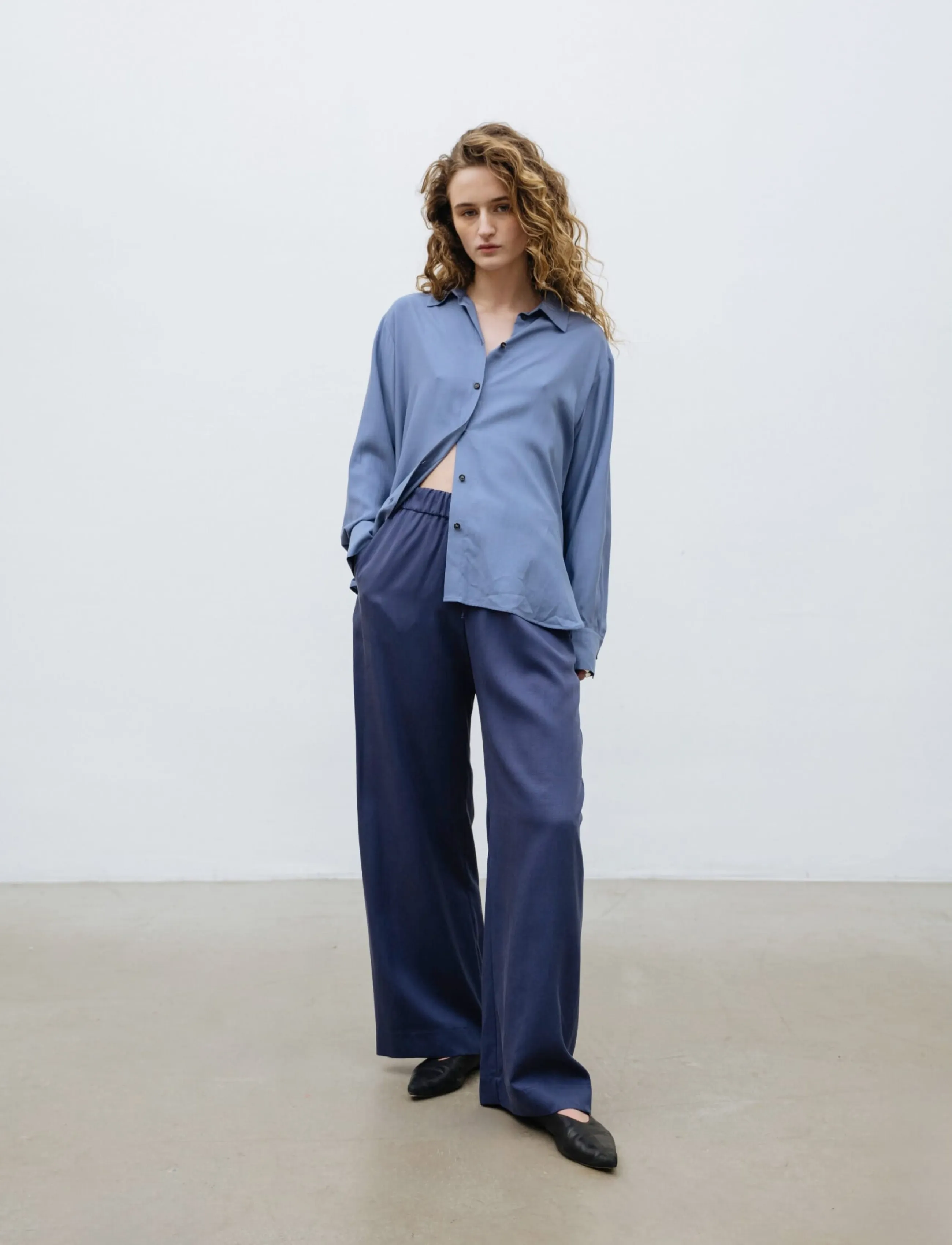 A Part Of The Art - VACANT PANTS - laia säärega püksid - ocean blue - 3