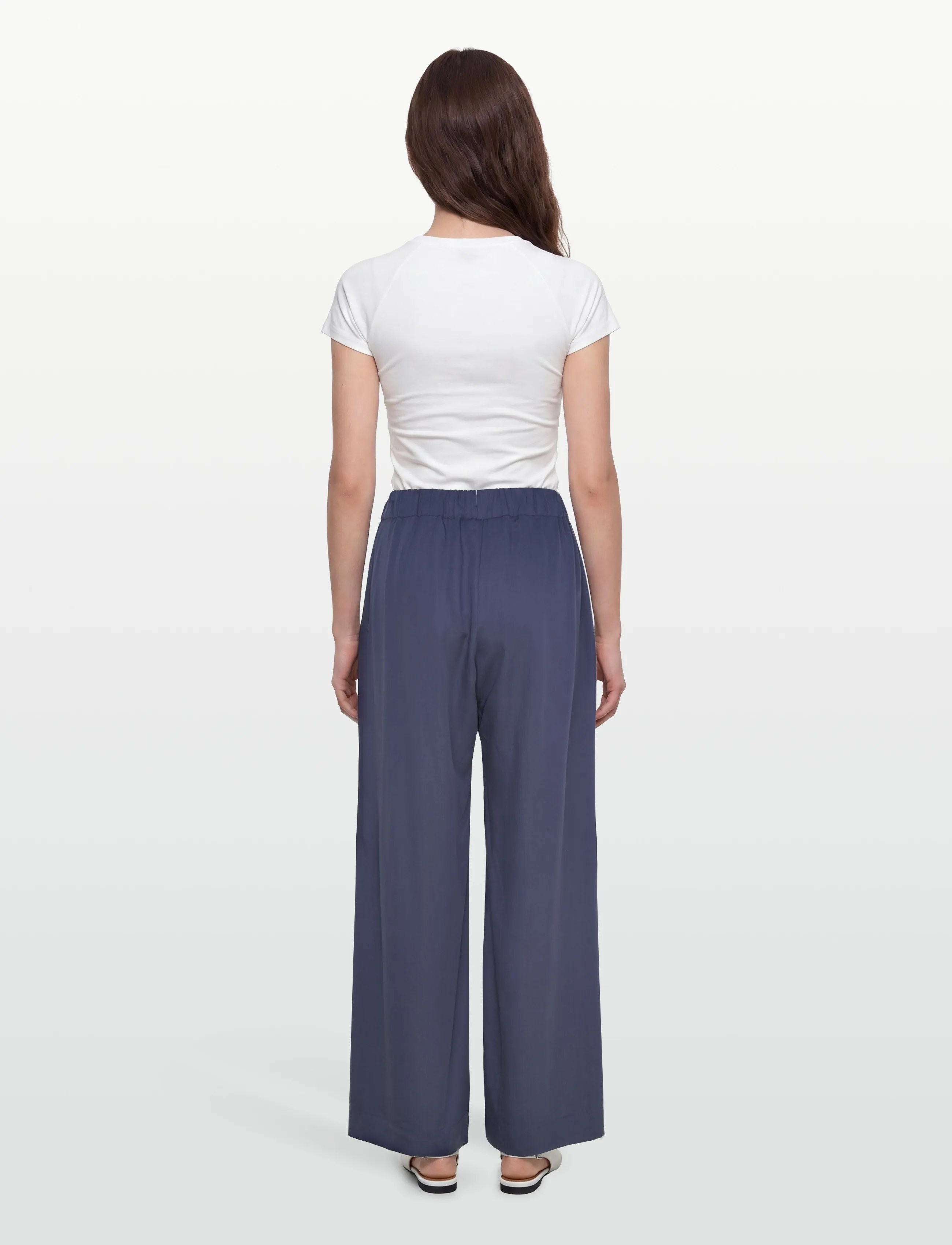 A Part Of The Art - VACANT PANTS - wide leg trousers - ocean blue - 4