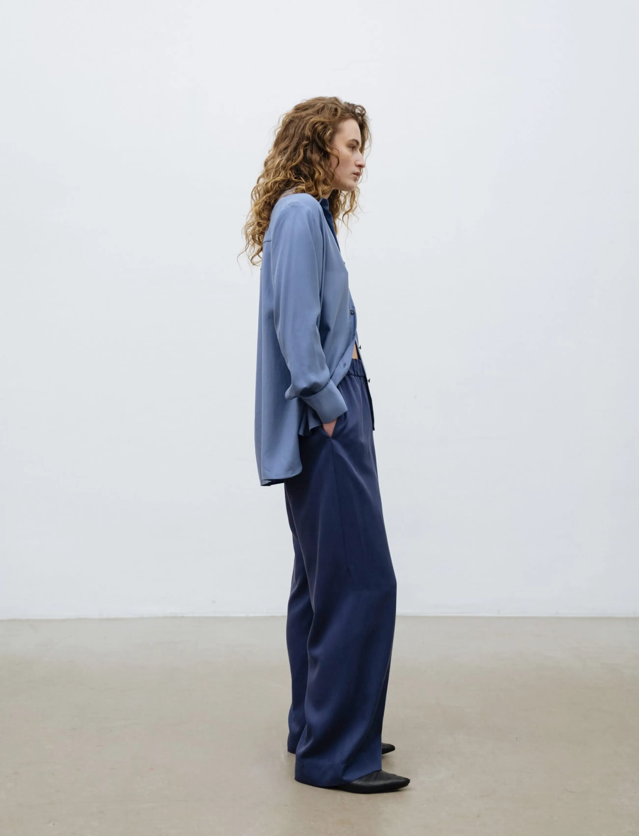 A Part Of The Art - VACANT PANTS - laia säärega püksid - ocean blue - 4