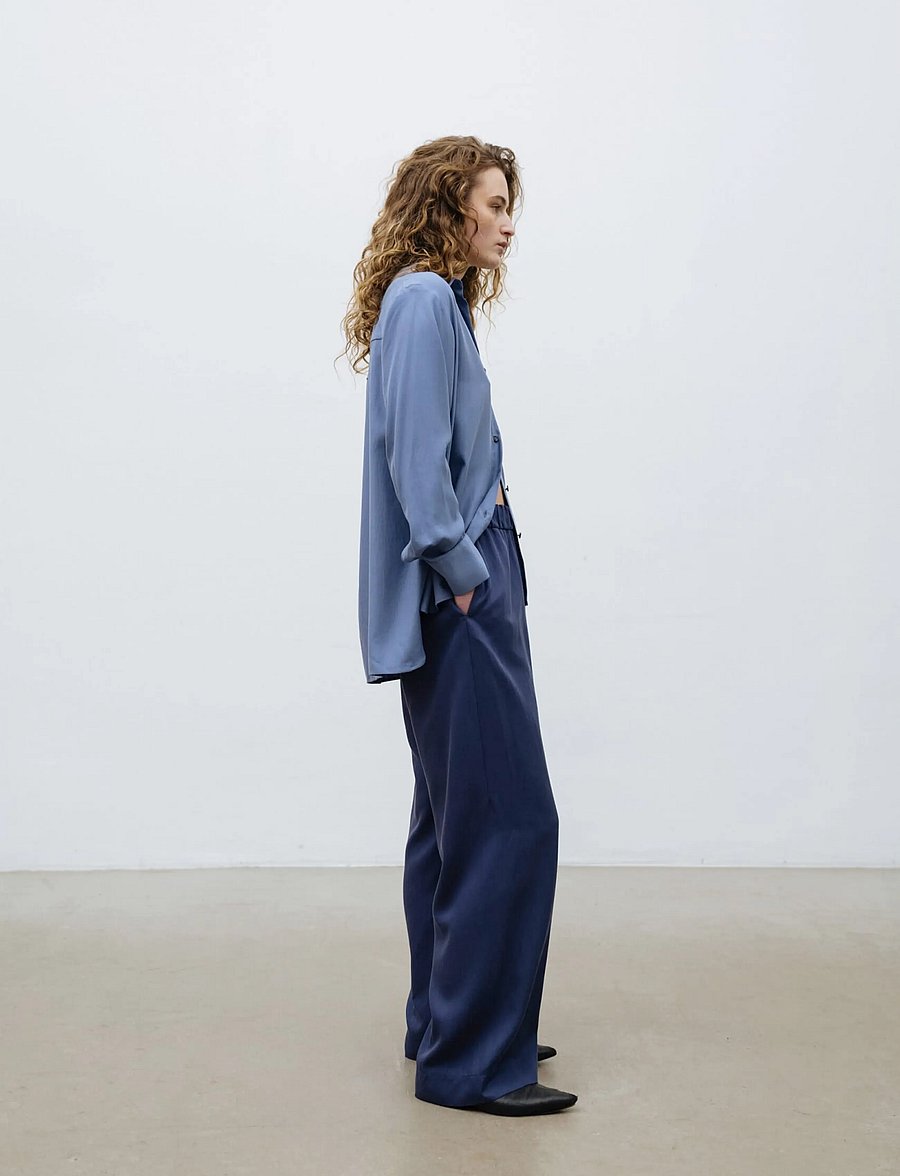 A Part Of The Art - VACANT PANTS - laia säärega püksid - ocean blue - 4