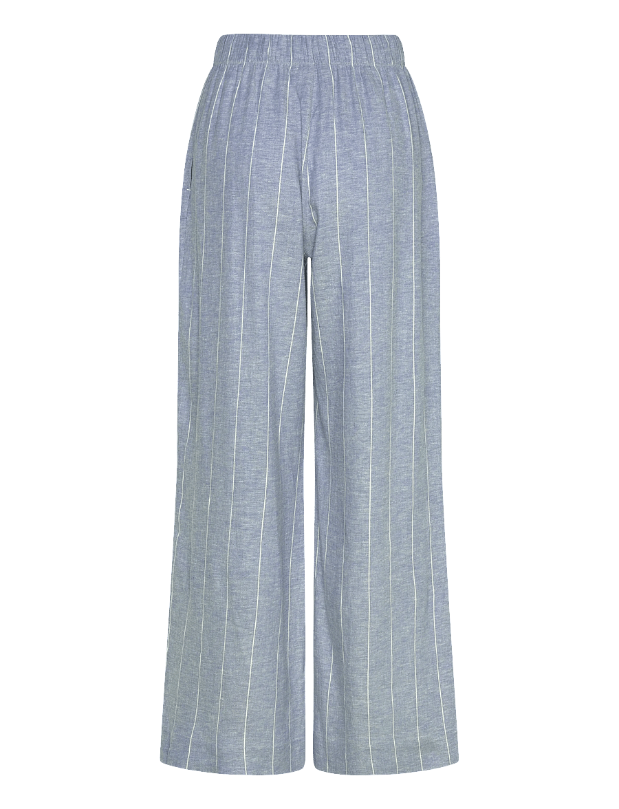 A Part Of The Art - VACANT PANTS - leinenhosen - denim blue white stripe - 2