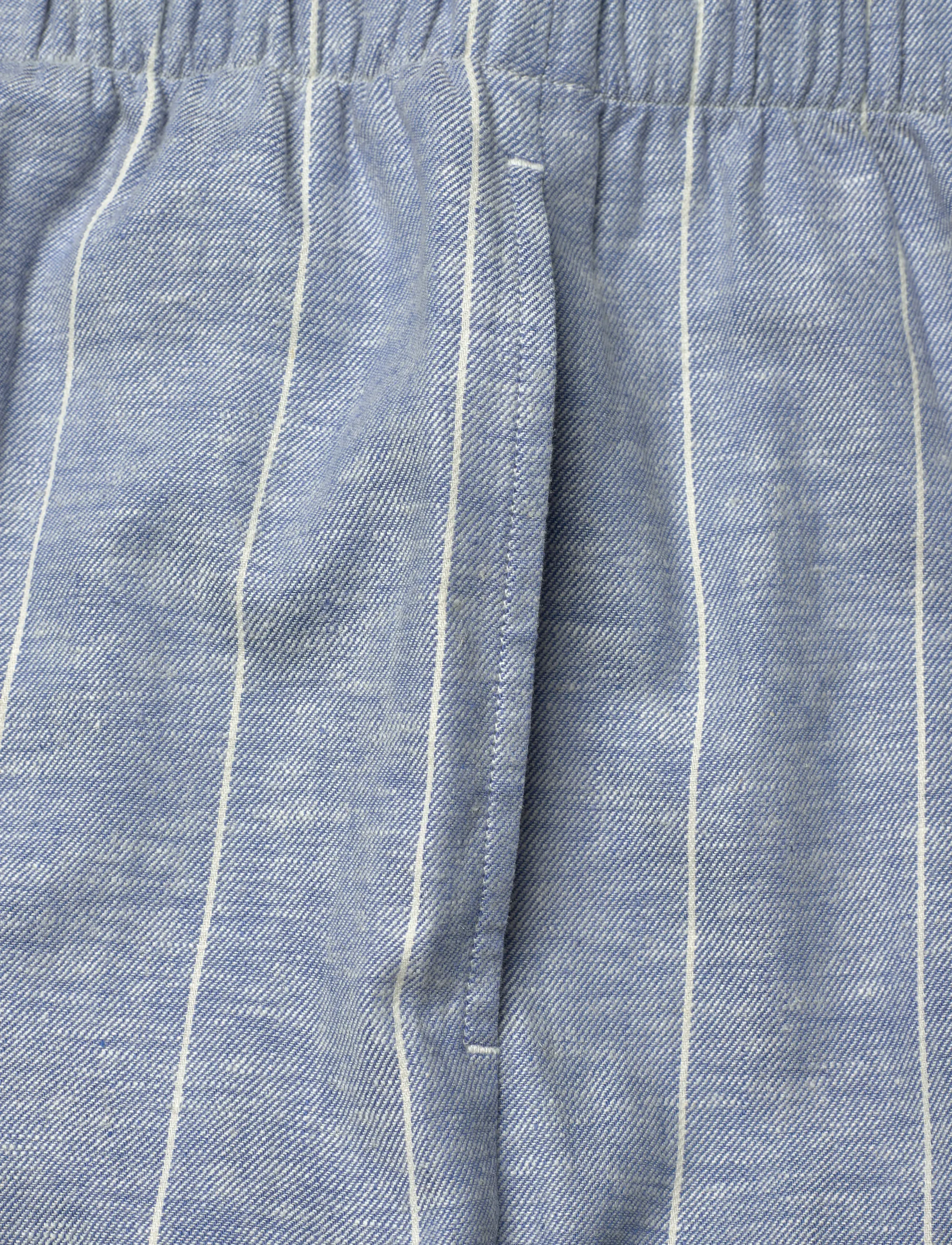 A Part Of The Art - VACANT PANTS - hørbukser - denim blue white stripe - 5