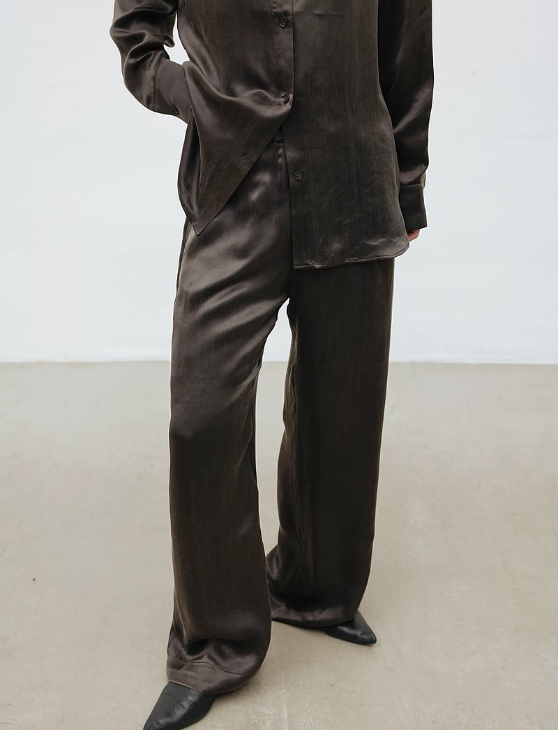 A Part Of The Art - DAILY PANTS - hosen mit weitem bein - bitter chocolate - 3