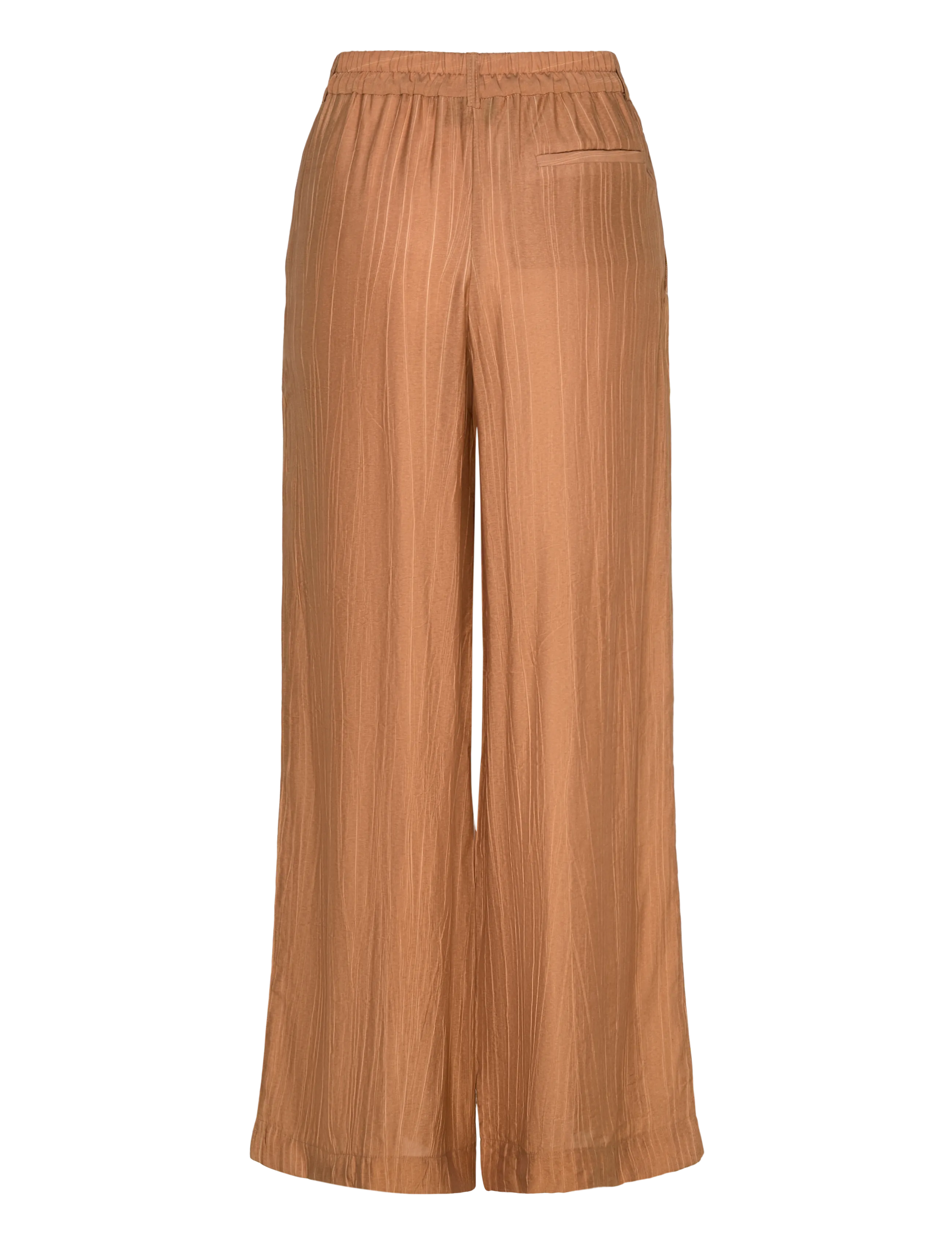 A Part Of The Art - DREAMY PANTS SHEER CRINKEL - hosen mit weitem bein - hazelnut - 1