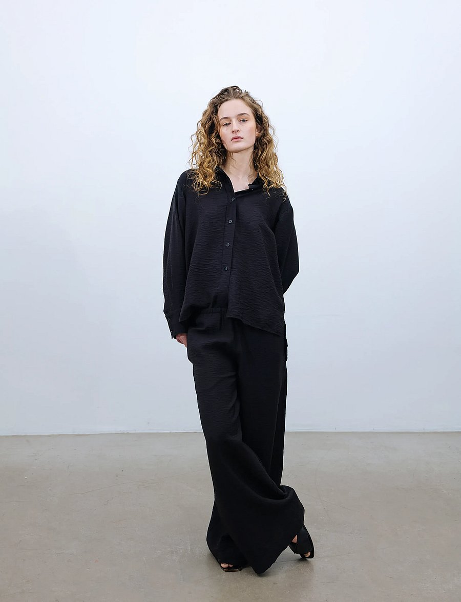 A Part Of The Art - ALLURE CRINKLED PANTS - black - 0