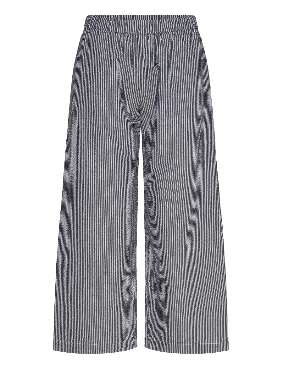 A Part Of The Art - AIRY KNIT PANTS - bukser med brede ben - ocean layers stripe - 1