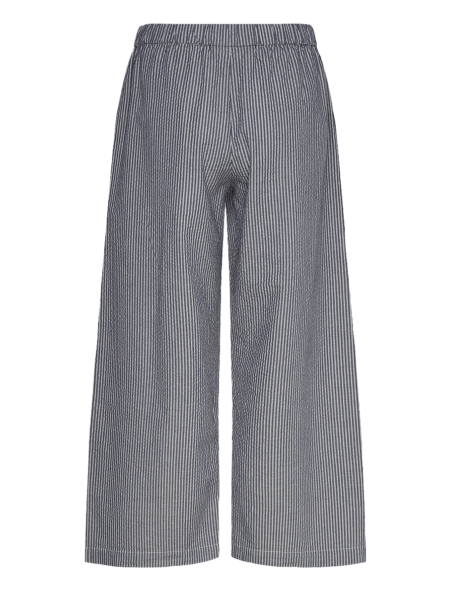 A Part Of The Art - AIRY KNIT PANTS - bukser med brede ben - ocean layers stripe - 2