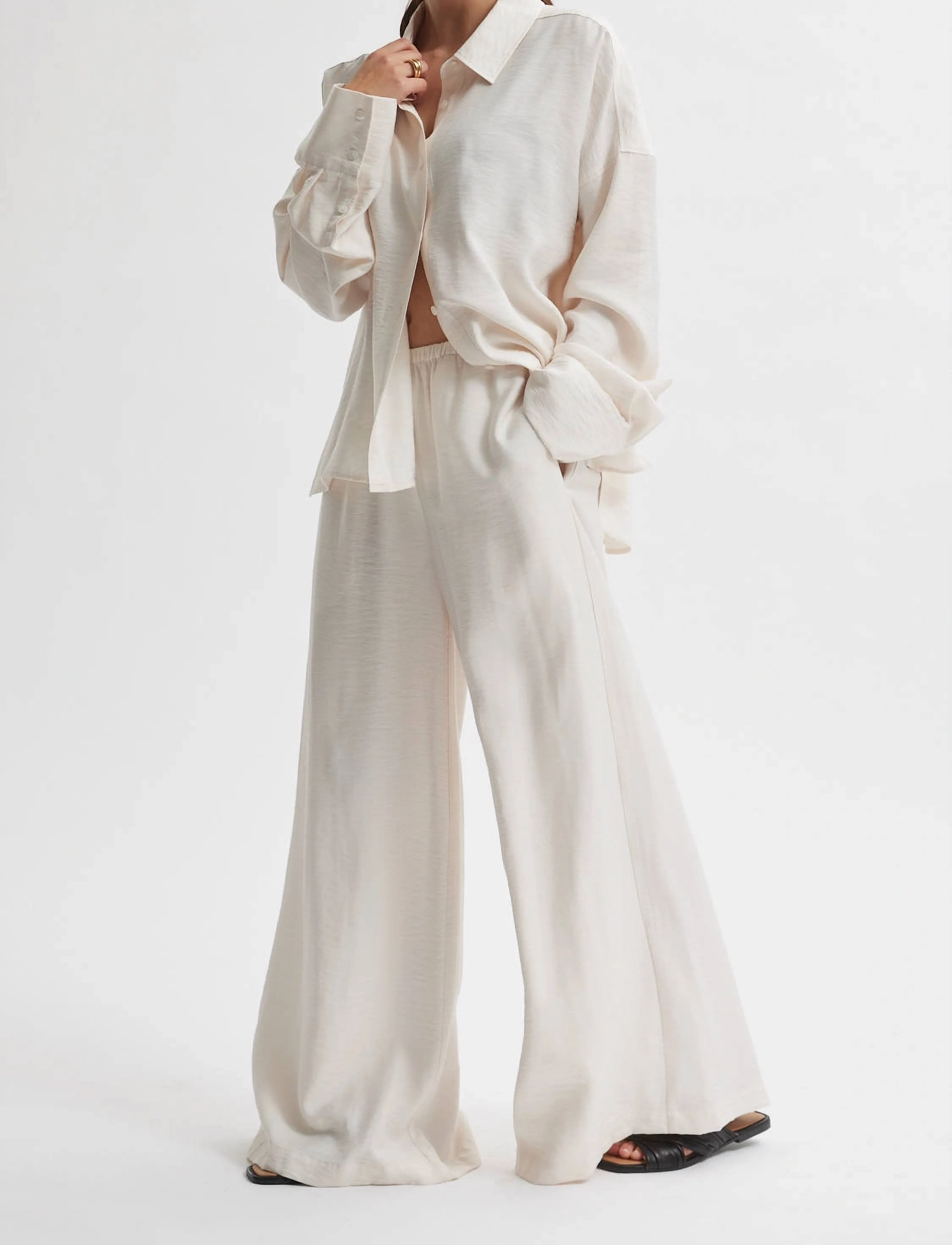 A Part Of The Art Allure Pants, XS, Cream, Bukser > Brede Ben, Dame