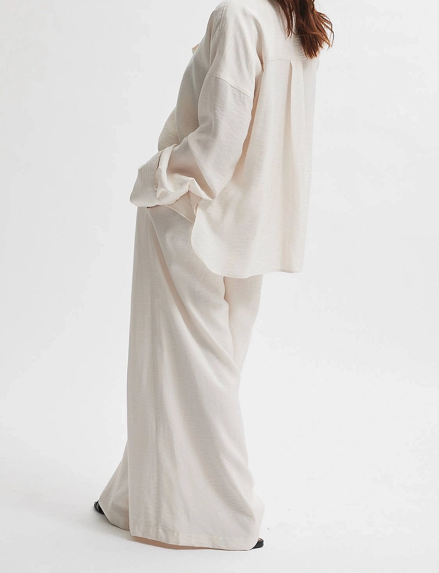 A Part Of The Art - ALLURE PANTS - hosen mit weitem bein - creme - 2
