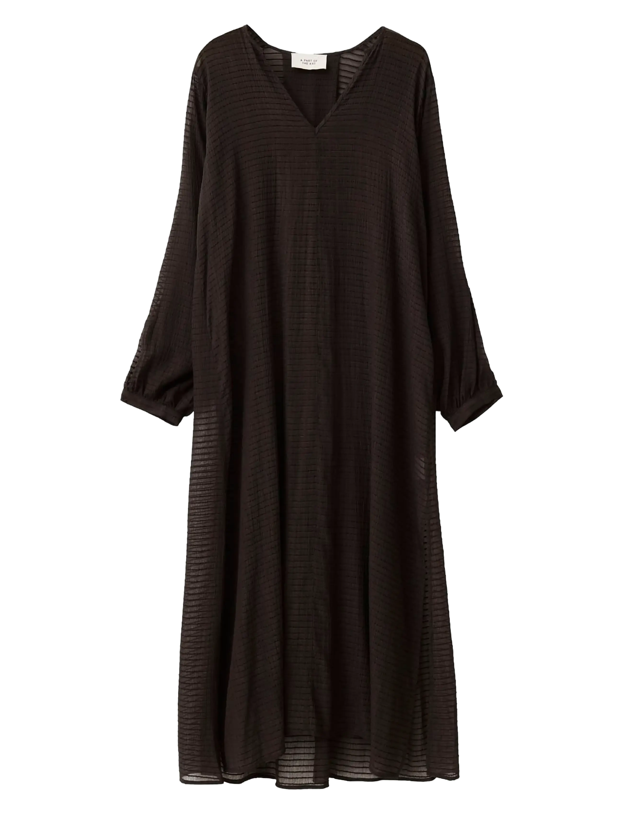 A Part Of The Art HORIZON DRESS SHEER STRIPE - A Part Of The Art - CHOCOLATE STRIPE / brown