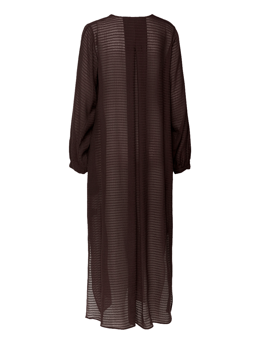 A Part Of The Art - HORIZON DRESS SHEER STRIPE - sommerkjoler - chocolate stripe - 1