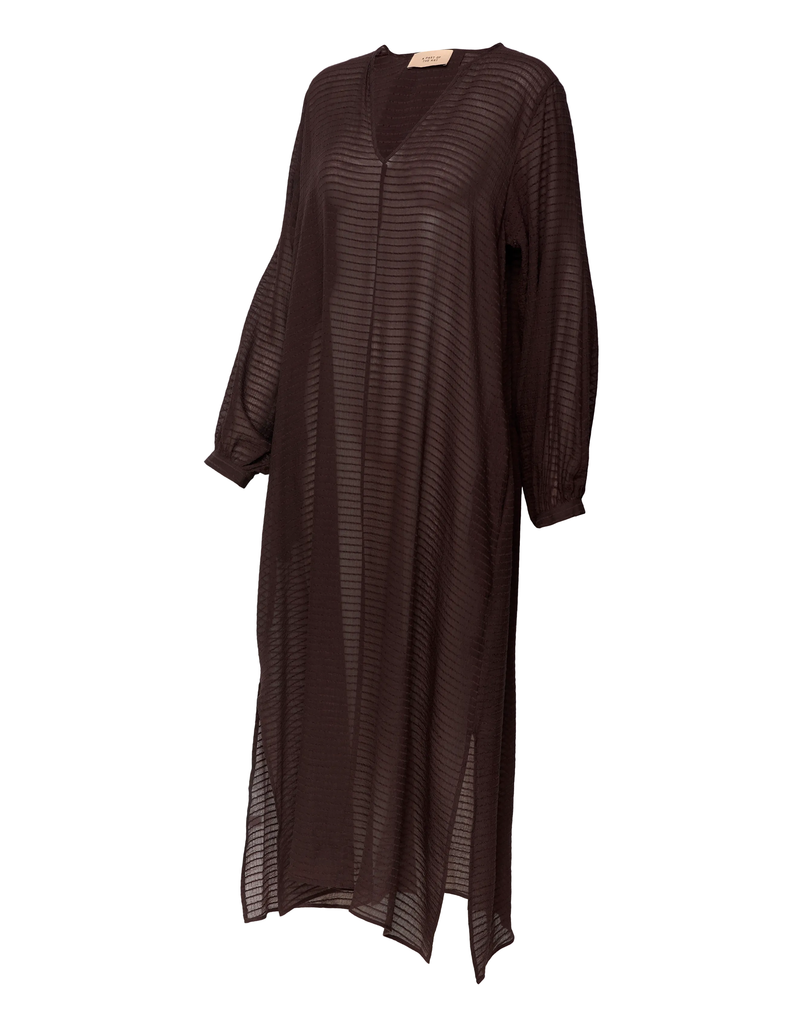 A Part Of The Art - HORIZON DRESS SHEER STRIPE - sommerkjoler - chocolate stripe - 2