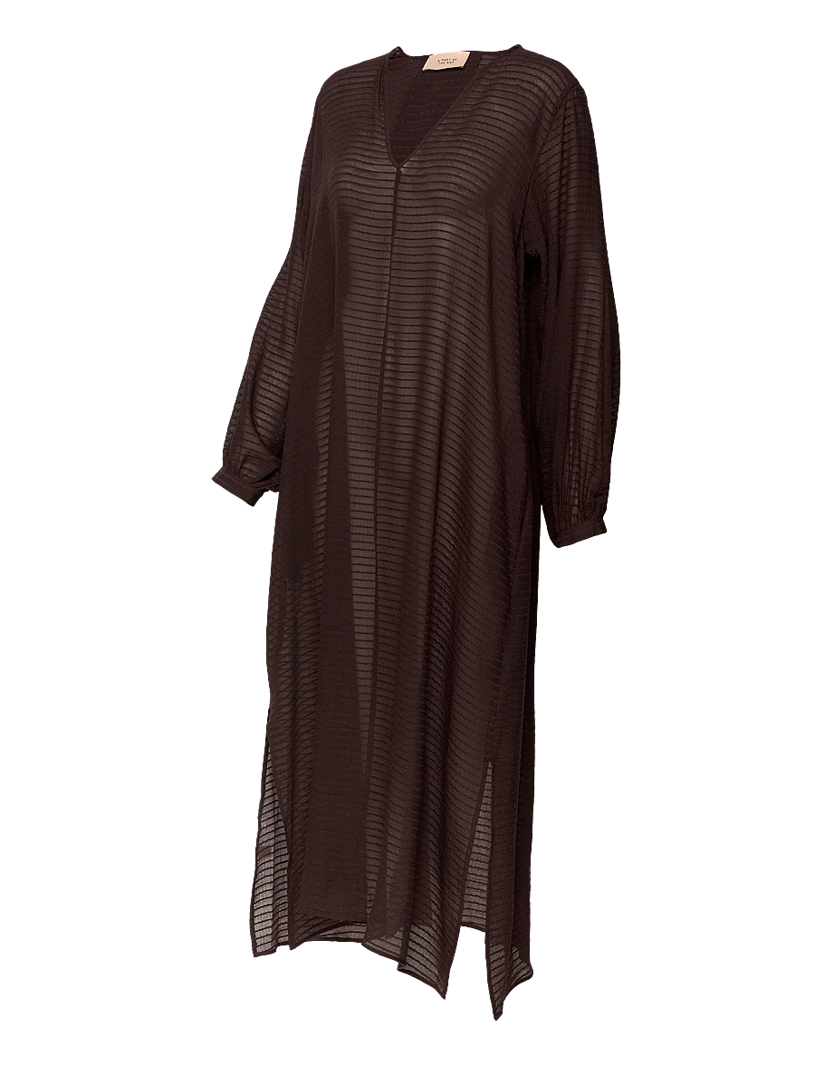 A Part Of The Art - HORIZON DRESS SHEER STRIPE - sommerkjoler - chocolate stripe - 2