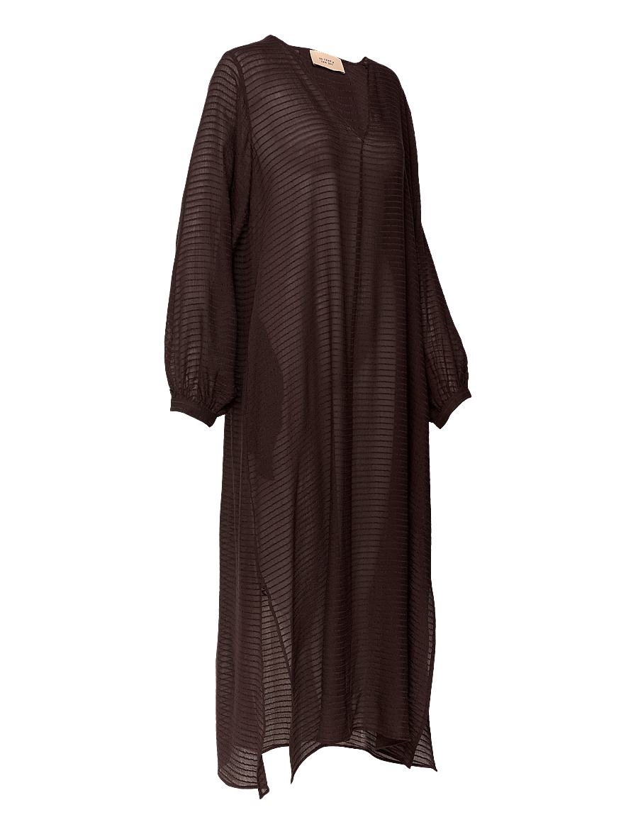 A Part Of The Art - HORIZON DRESS SHEER STRIPE - sommerkjoler - chocolate stripe - 3