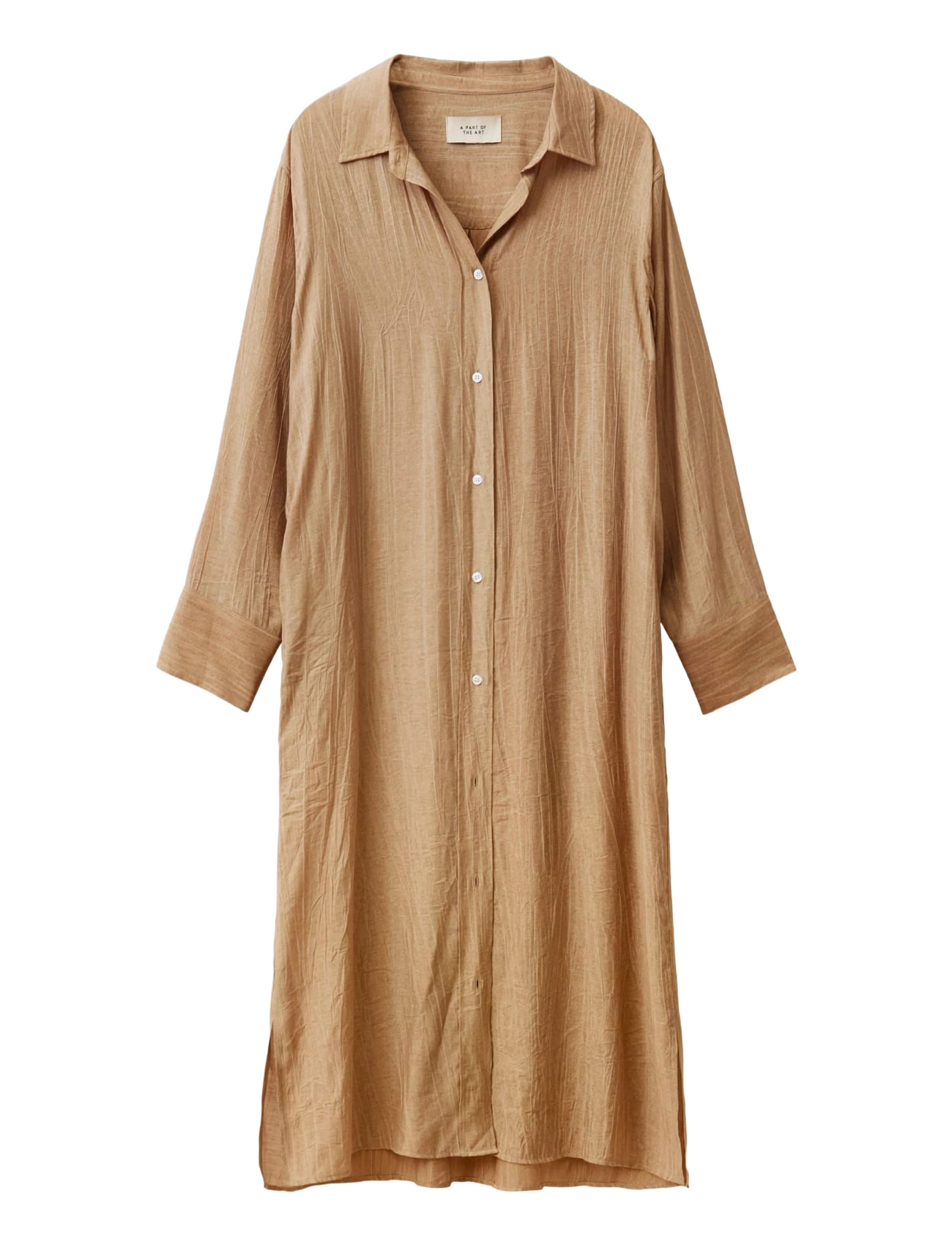 A Part Of The Art - BOLD DRESS SHEER CRINKEL - hemdkleider - hazelnut - 1