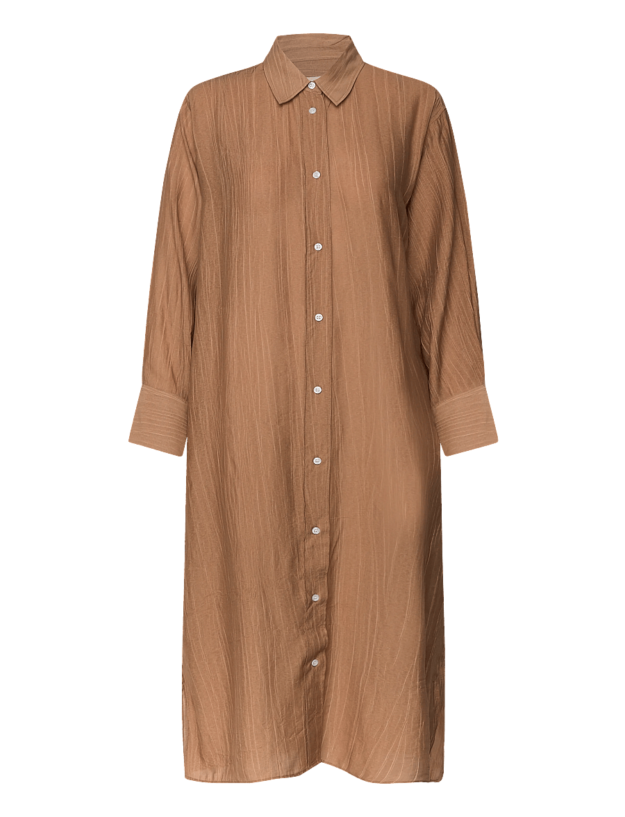 A Part Of The Art - BOLD DRESS SHEER CRINKEL - robes chemises - hazelnut - 1