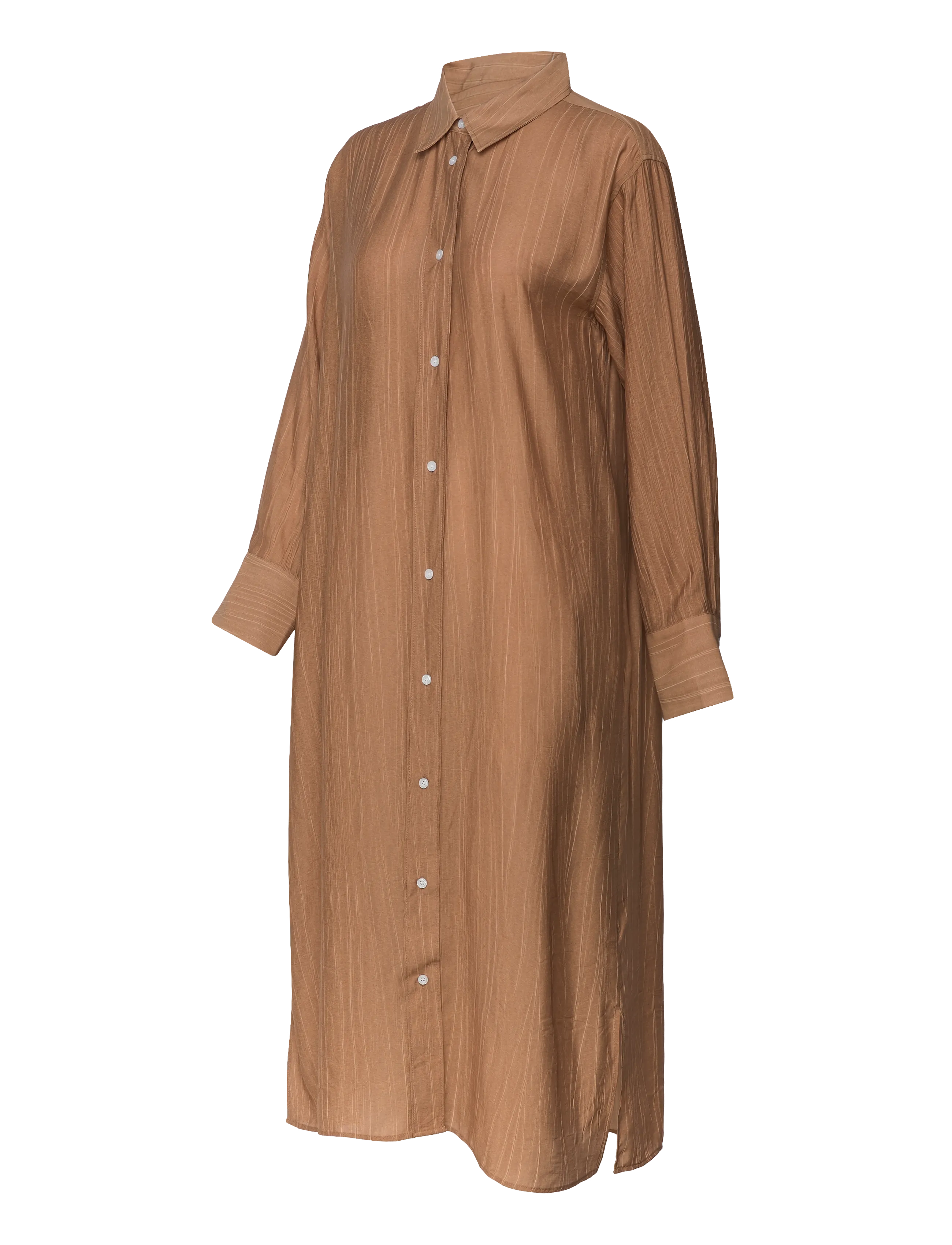 A Part Of The Art - BOLD DRESS SHEER CRINKEL - robes chemises - hazelnut - 3