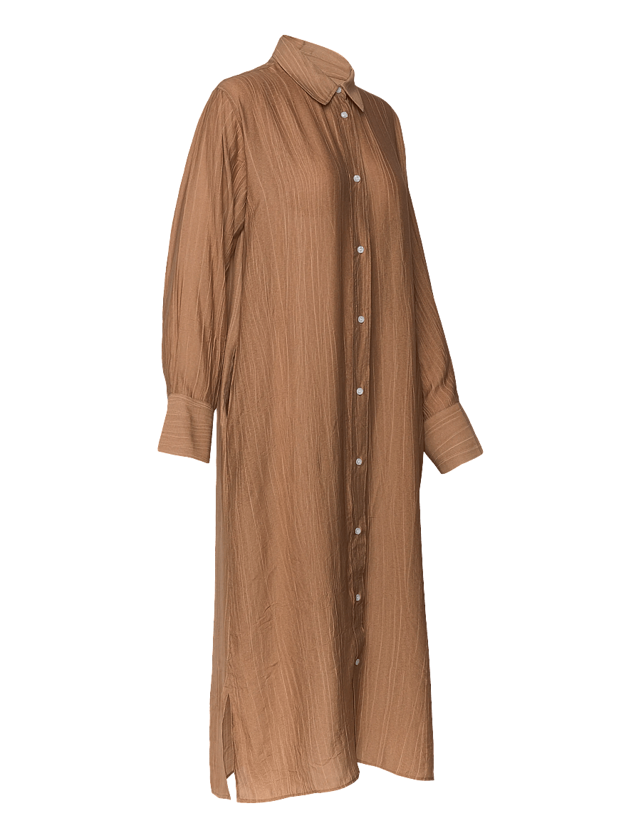 A Part Of The Art - BOLD DRESS SHEER CRINKEL - robes chemises - hazelnut - 4