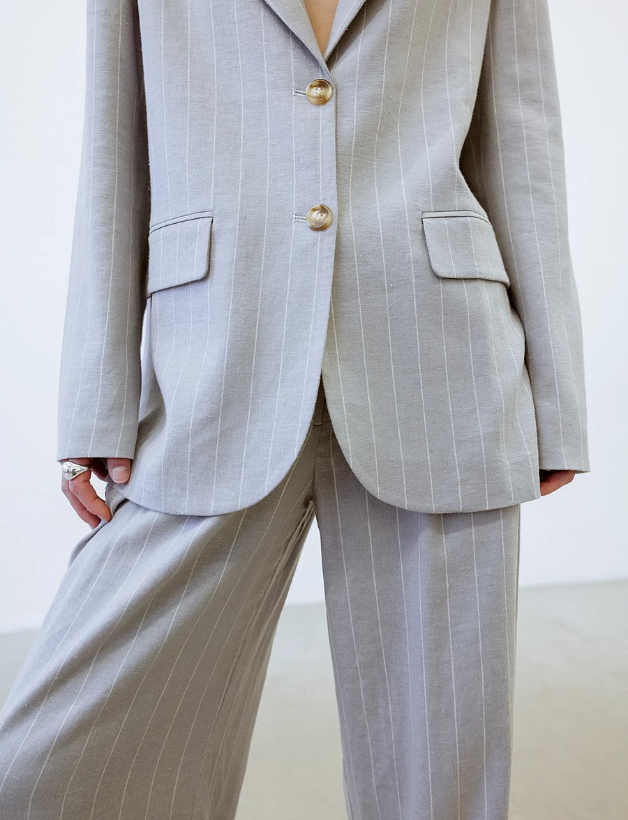 A Part Of The Art - CLOUD BLAZER - einreihige blazer - grey with white stripe - 2