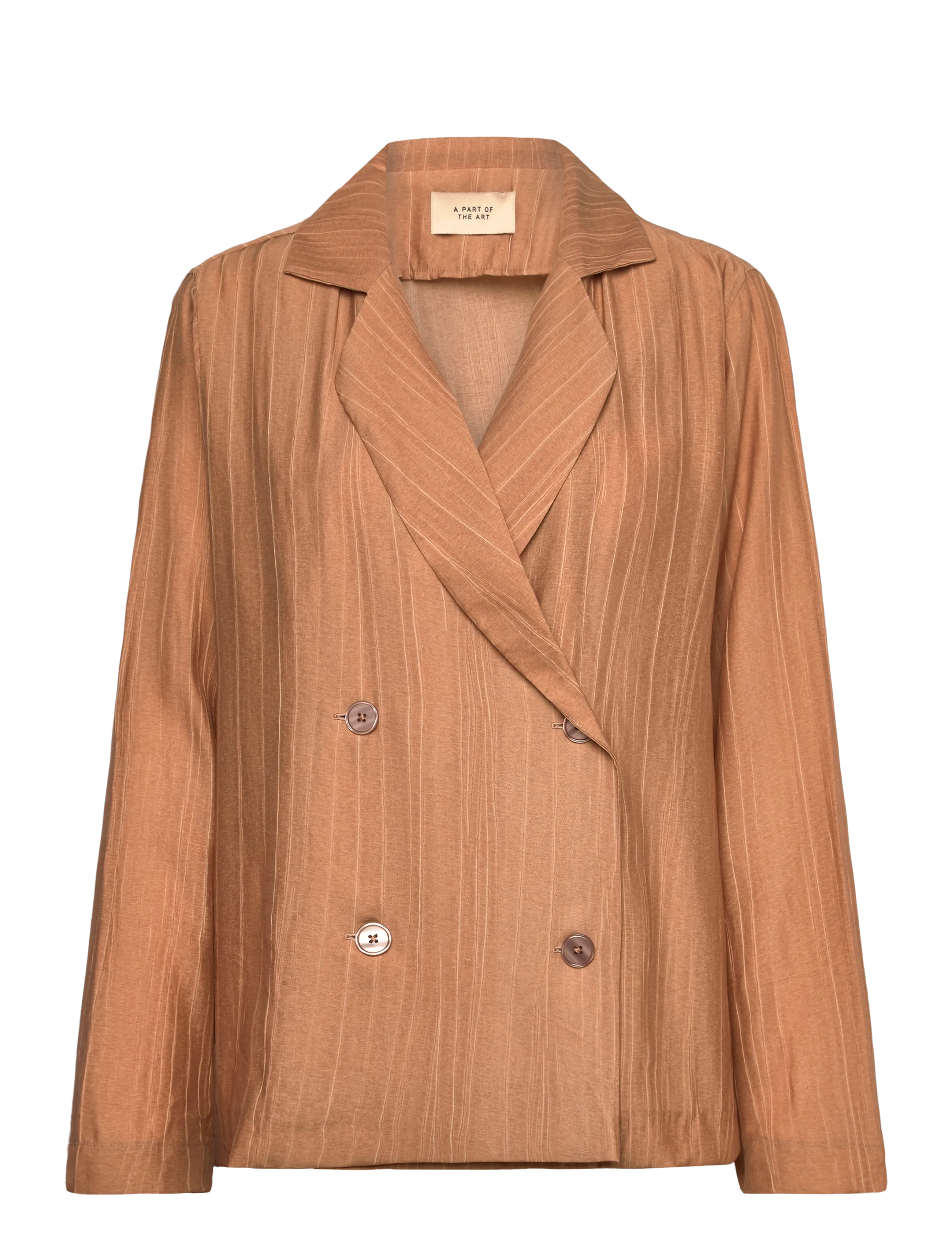 A Part Of The Art FREE BLAZER SHEER CRINKEL - Officewear - HAZELNUT / brown