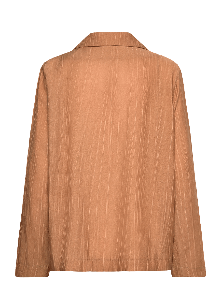 A Part Of The Art - FREE BLAZER SHEER CRINKEL - zweireihige blazer - hazelnut - 2