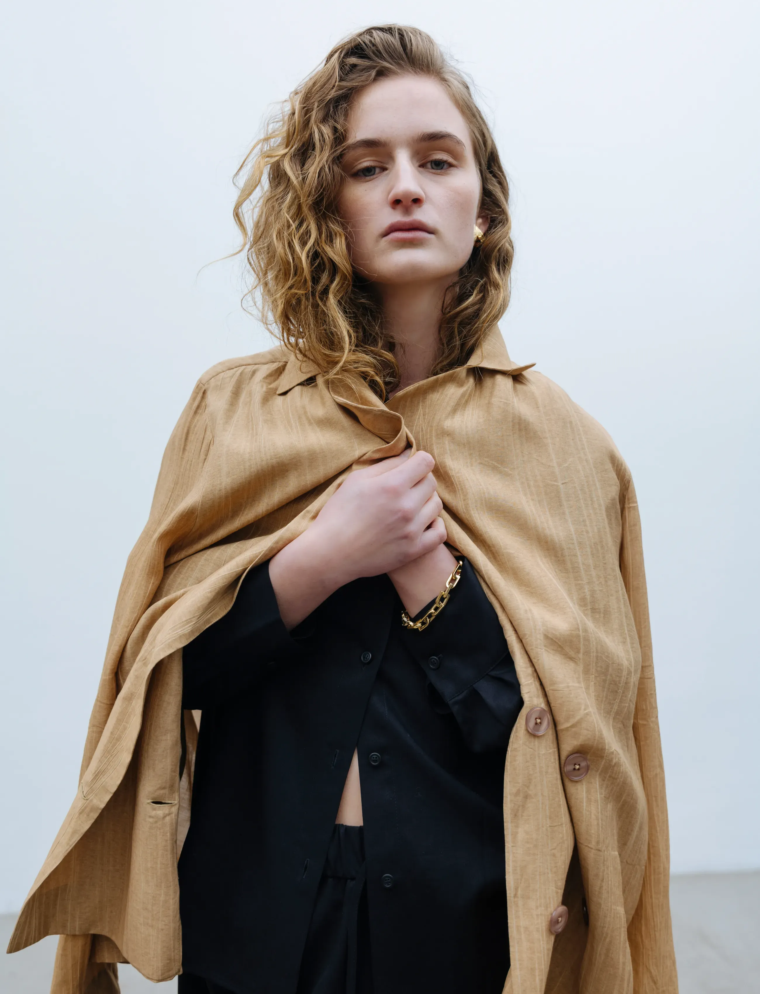 A Part Of The Art - FREE BLAZER SHEER CRINKEL - zweireihige blazer - hazelnut - 4