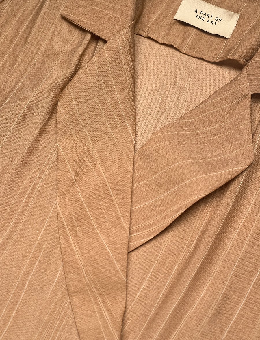 A Part Of The Art - FREE BLAZER SHEER CRINKEL - zweireihige blazer - hazelnut - 5