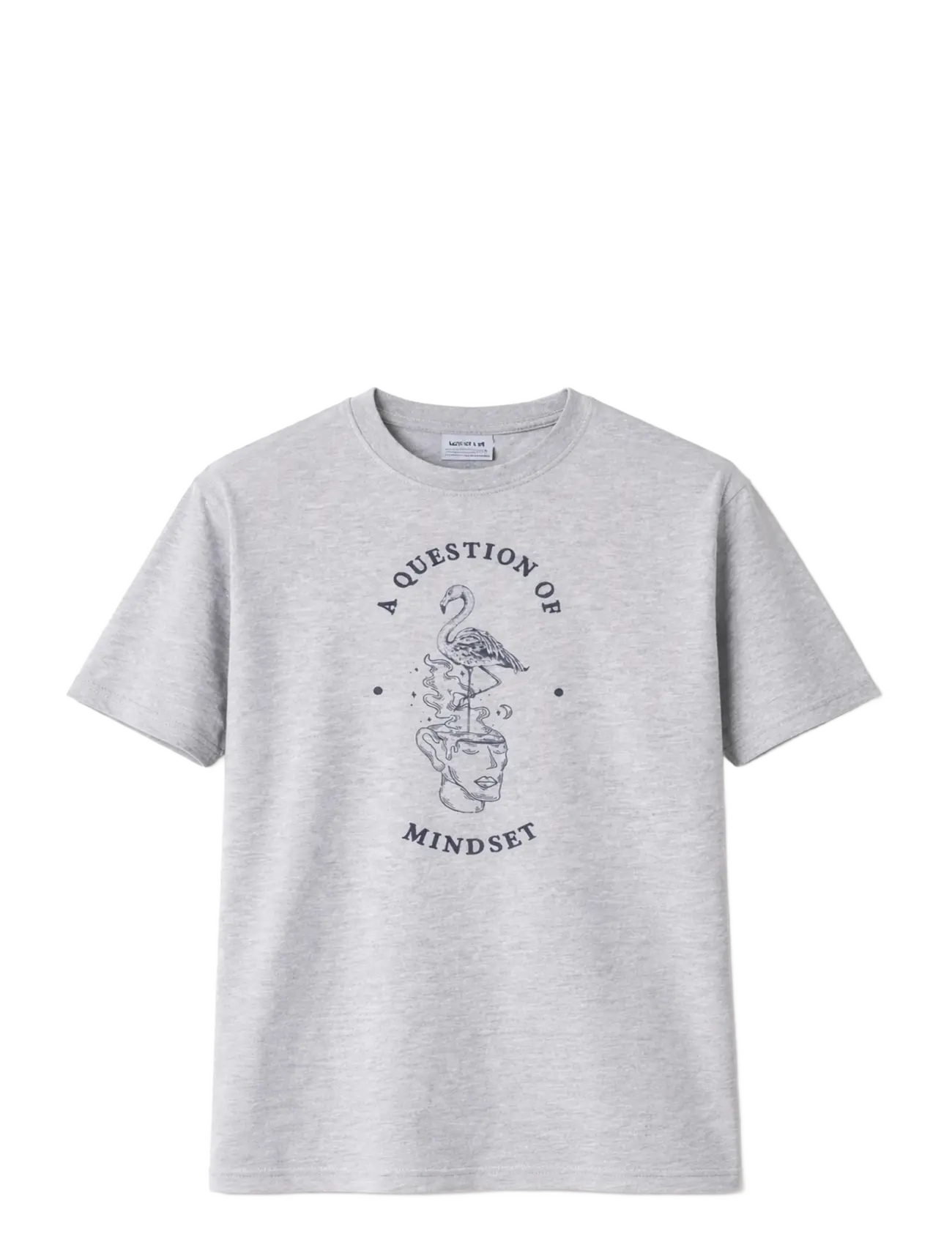 A QUESTION OF Tee Print Emb Grau - L - Herren